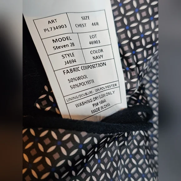 Men's Navy Blazer - Picture 4 of 7